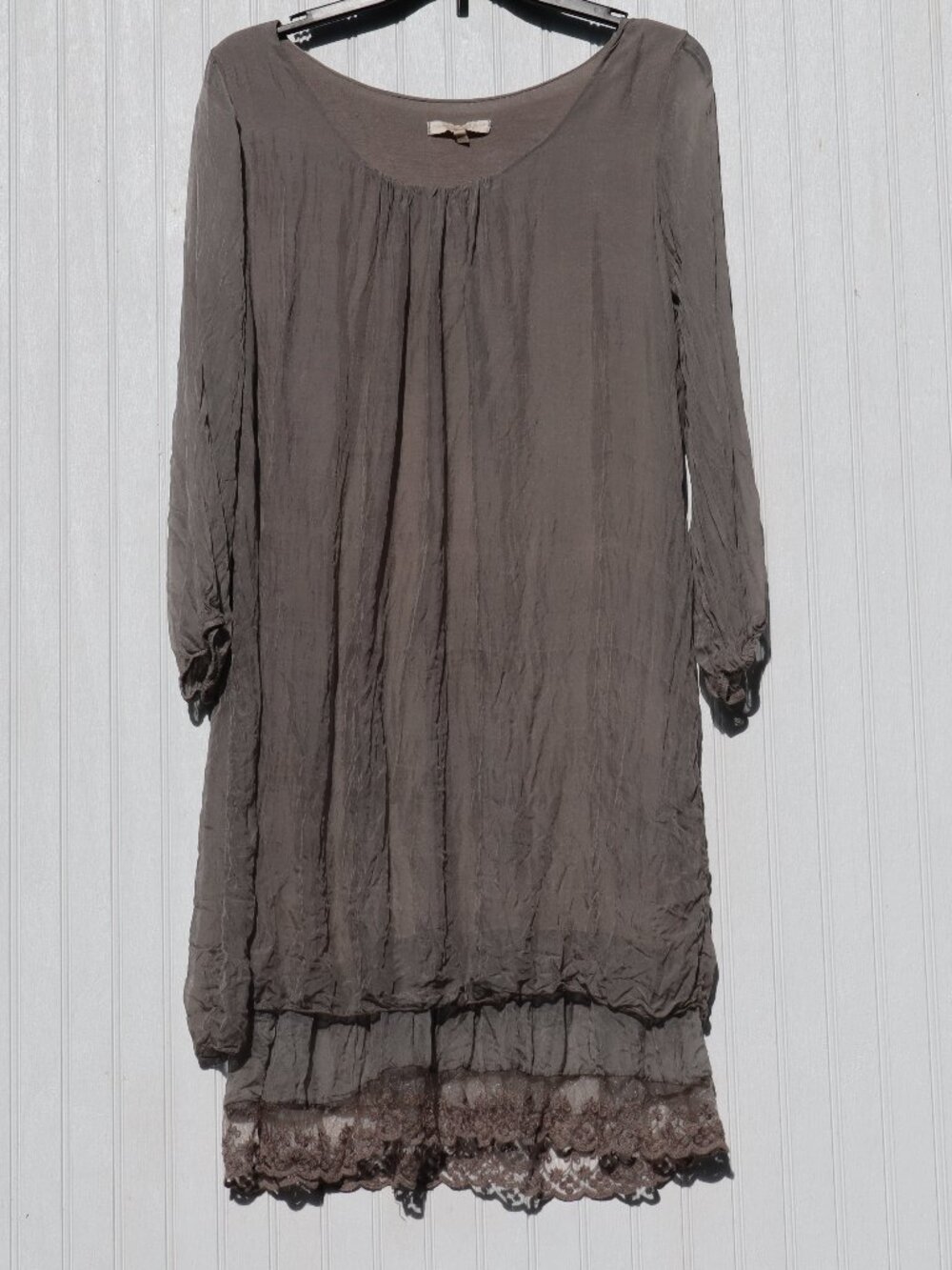 Gray Italian Silk Tunic by Prontomoda Giusy